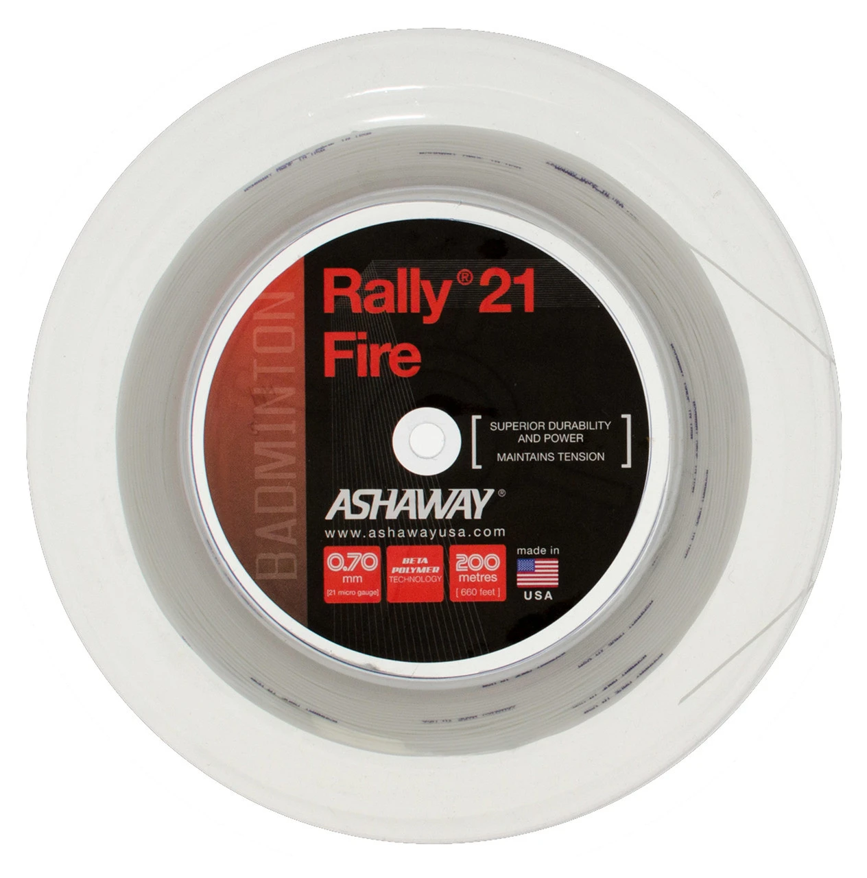 Ashaway Rally 21 Fire 0.70mm Badminton 200M Reel Ashaway Rally 21 Fire 0.70mm Badminton 200M Reel -Sports Racket Store ashaway rally 21 fire 0 70mm badminton 200m reel 44907 39950.1698771664