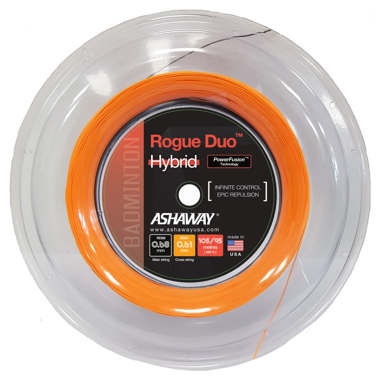Ashaway Rogue Duo 0.68-0.61mm Badminton Hybrid 200M Reel Ashaway Rogue Duo 0.68-0.61mm Badminton Hybrid 200M Reel -Sports Racket Store ashaway rogue duo 0 68 0 61mm badminton hybrid 200m reel 83688 62571.1698772180