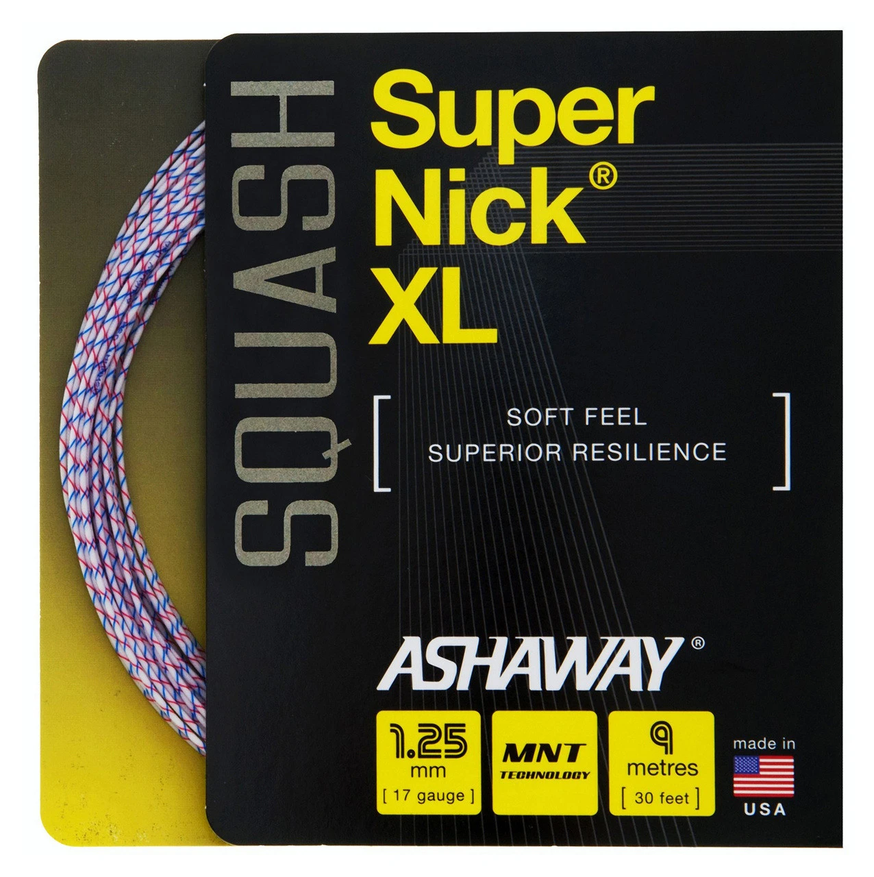 Ashaway SuperNick XL 17 1.25mm Squash Set Ashaway SuperNick XL 17 1.25mm Squash Set -Sports Racket Store