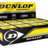 Dunlop Pro Double Yellow Dot Squash Balls 12 Pack