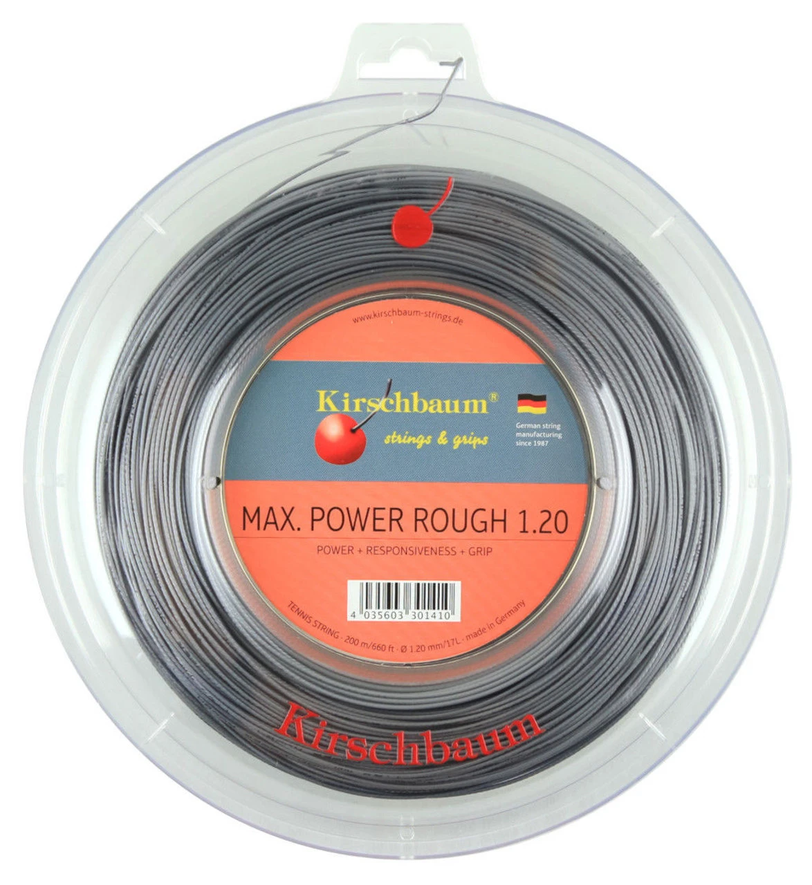 Kirschbaum Max Power Rough 18 1.20mm 200M Reel Kirschbaum Max Power Rough 18 1.20mm 200M Reel -Sports Racket Store kirschbaum max power rough 18 1 20mm 200m reel 01793 04663.1698771782