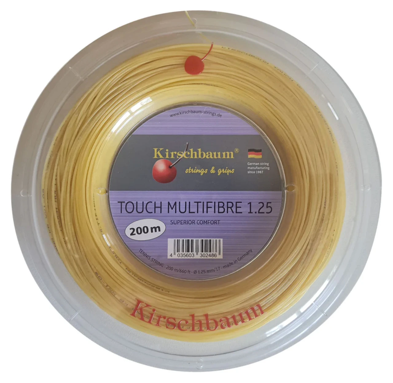 Kirschbaum Touch Multifibre 17 1.25mm 200M Reel Kirschbaum Touch Multifibre 17 1.25mm 200M Reel -Sports Racket Store kirschbaum touch multifibre 17 1 25mm 200m reel 58982 79979.1698773681