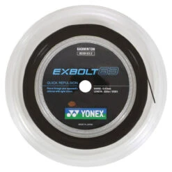 Yonex Exbolt 63 0.63mm Badminton 200M Reel -Sports Racket Store yonex exbolt 63 0 63mm badminton 200m reel black 33731 82845.1698772696