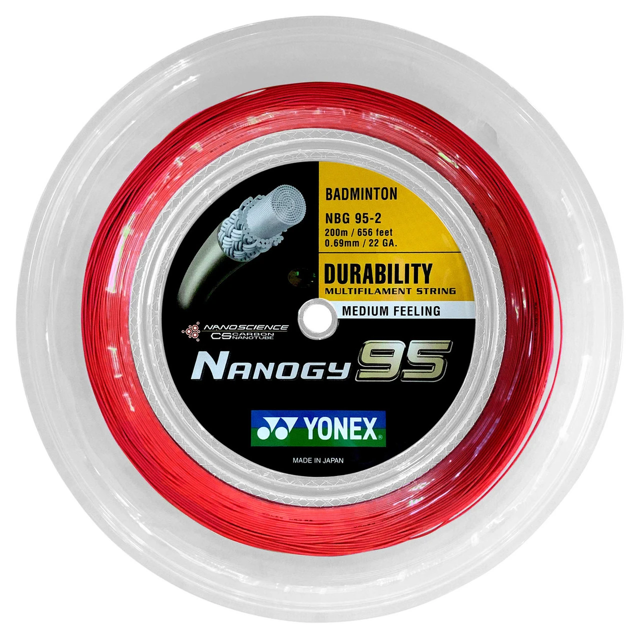 Yonex Nanogy 95 0.69mm Badminton 200M Reel Yonex Nanogy 95 0.69mm Badminton 200M Reel -Sports Racket Store yonex nanogy 95 0 69mm badminton 200m reel red 62381 53108.1698769557